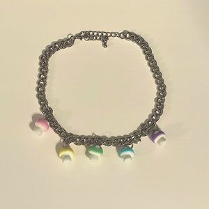 Rainbow mushroom choker